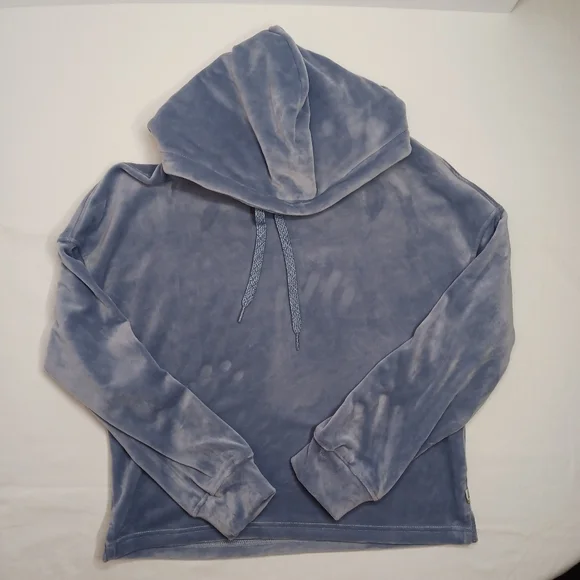 UGG Belden Velour Lounge SET Hoodie & Joggers Dusty Blue XS 2-Piece - Picture 3 of 16